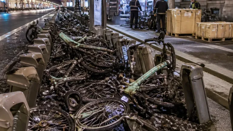 Plus de 1 000 vélos en libre‑service détruits lors des violences du 17 octobre à Paris