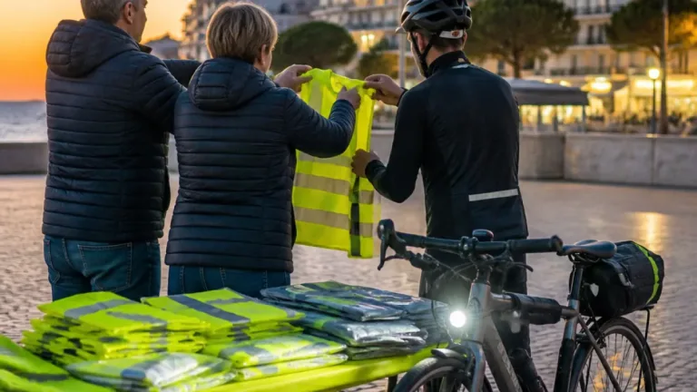 Avec le passage à l’heure d’hiver, une campagne à Royan rappelle l’importance de se signaler à vélo
