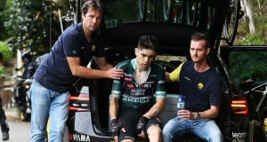 Après ses malheurs, Van Aert demande à limiter la vitesse des vélos.