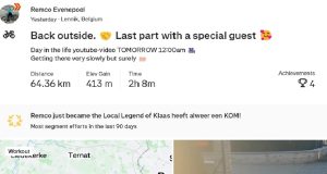 Remco roule sur la route, juste à temps