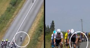 VIDÉO : Remco comble l’écart seul à plus de 55 km/h, malgré le vent de face !